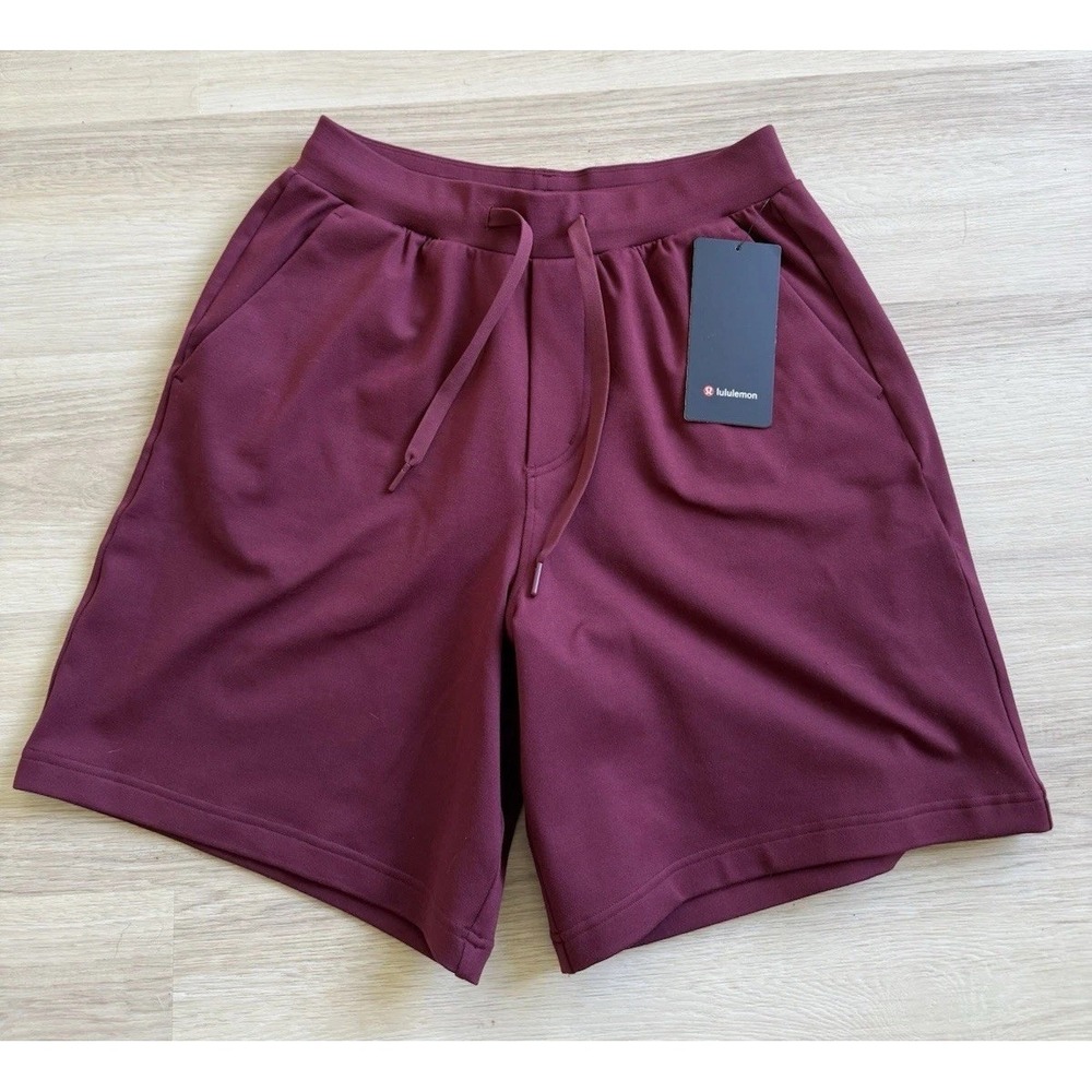 NWT Lululemon Heavy Soft Jersey Short 8.5" Mens Small Athletic Stretch Burgundy